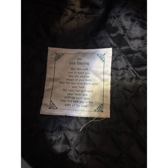 Ireland Patchwork Newsboy Cap With Snap Button Brim & Embroidered Shamrock Detai - Picture 5 of 6